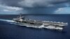 Tàu sân bay USS Carl Vinson tại Biển Philippine trong cuộc tập trận với Lực lượng Phòng vệ Biển của Nhật Bản ngày 23/4/2017